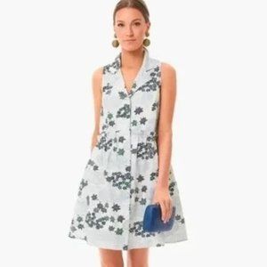 NWT Tuckernuck Provence Breeze Sleeveless Royal Shirt Dress Size L